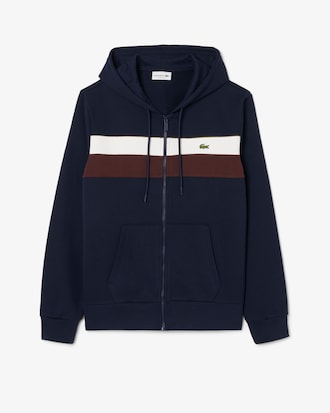 Zipped Colour-Block Hoodie