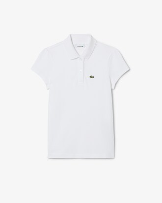 Scalloped Collar Piqué Polo Shirt