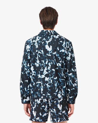 Print Motif Water-Repellent Windbreaker