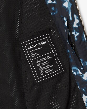 Print Motif Water-Repellent Windbreaker