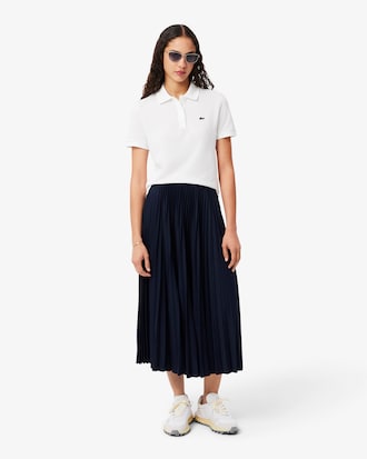 Long Pleated Elasticated Waist Skirt
