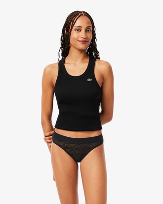 Logo Waist Lace Briefs