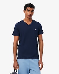 Lightweight Cotton Pima V Neck T-shirt