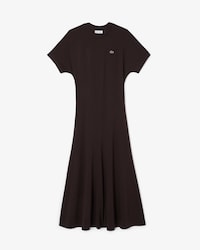 Long Fluid Piqu&eacute; T-shirt Dress