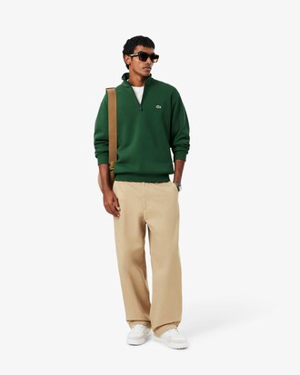 Fleece Zip Neck Sweatshirt