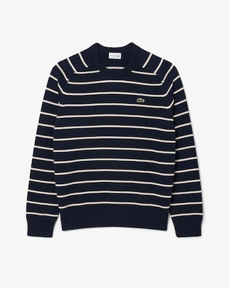 Striped Cotton Crew Neck Sweater