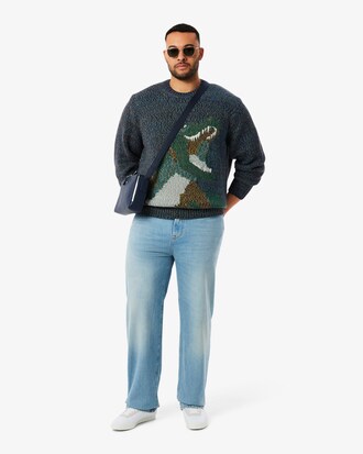 Mercerised Knit Intarsia Crocodile Sweater