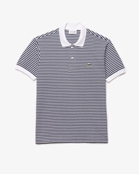 Classic Fit L.12.12 Striped Petit Piqu&eacute; Polo Shirt
