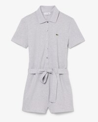 Stretch Piqu&eacute; Polo Collar Playsuit