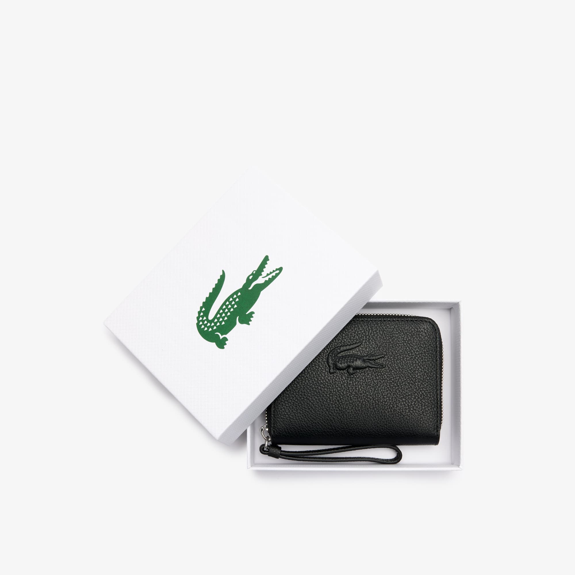 ★LACOSTE★ Women's City Court Coin Purse Round Wallet Black LACOSTE-Geldboerse-City-Court-