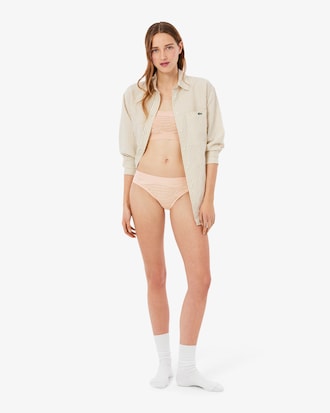 Branded Waist Mesh Briefs