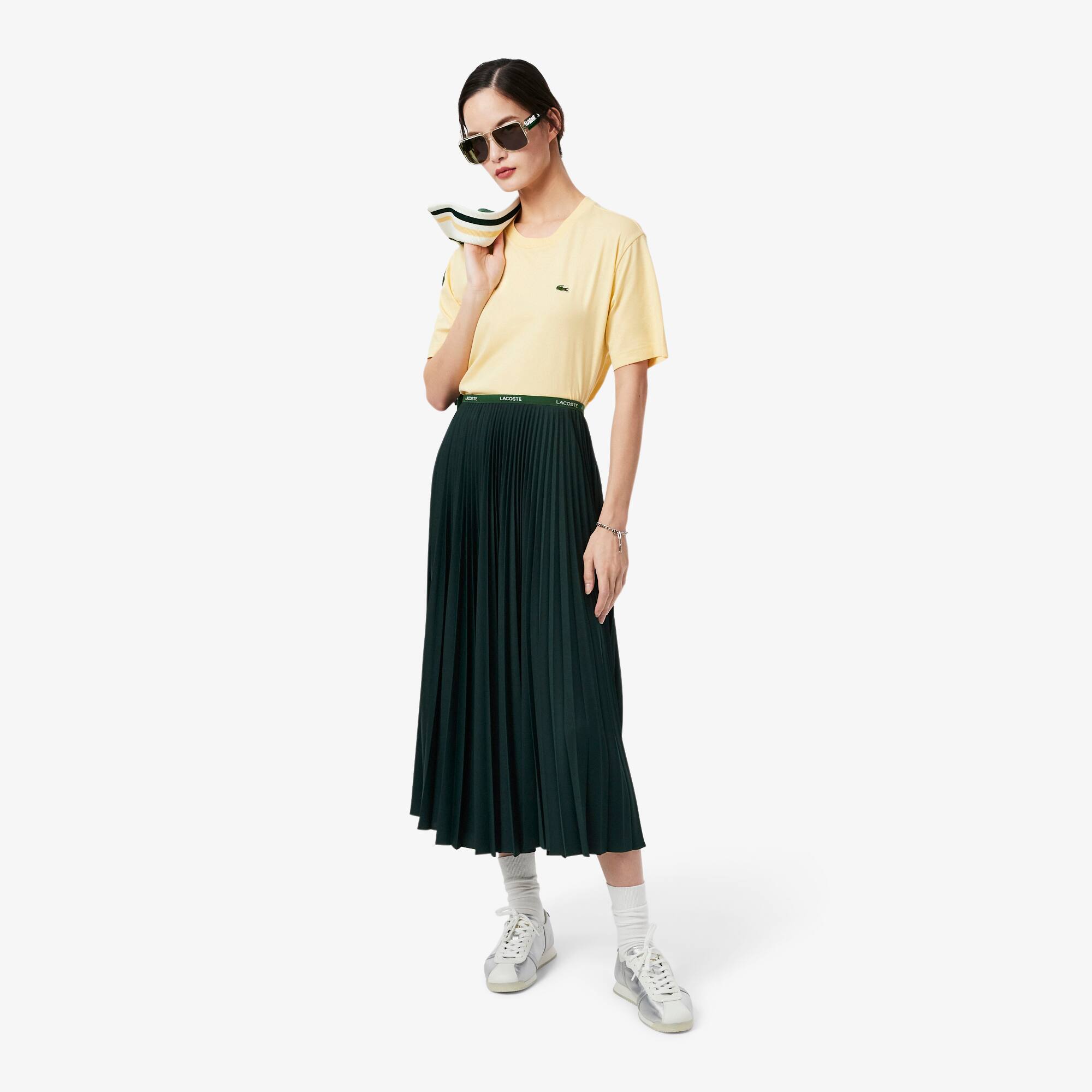 Long Pleated Elasticated Waist Skirt Women's dresses skirts