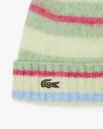 Striped Alpaca Blend Wool Beanie