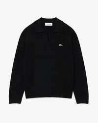 3D Knit Cashmere Polo Collar Sweater