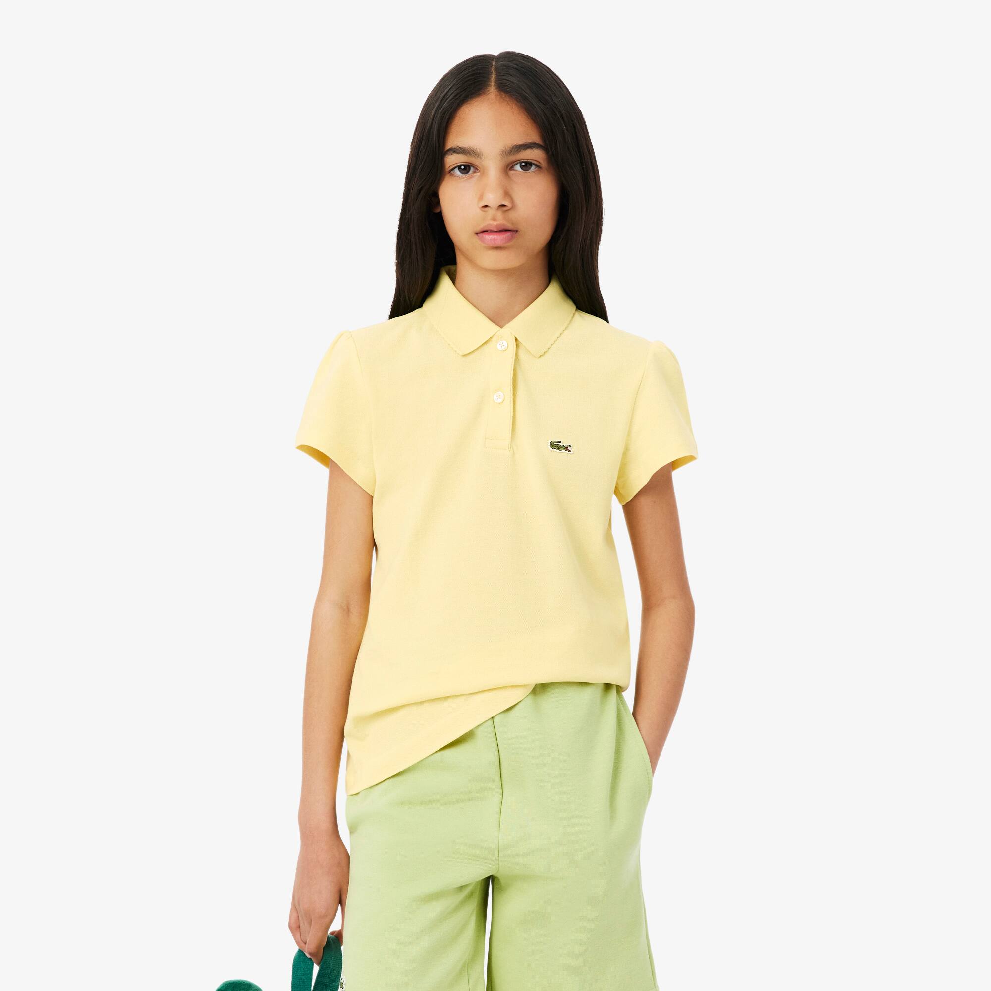 Scalloped Collar Piqué Polo Shirt - Girls' tops (8-16 years) - New