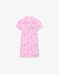 Print Piqu&eacute; Polo Dress