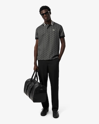 Classic Fit Monogram Jacquard Polo Shirt