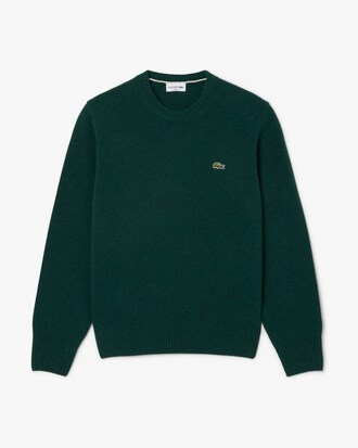 Carded Wool Crew Neck Sweater