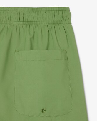 Mid Length Monochrome Swim Trunks