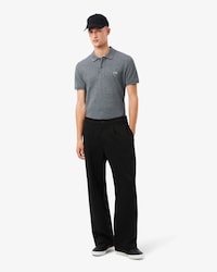 Loose Fit Piqué Pleated Pants