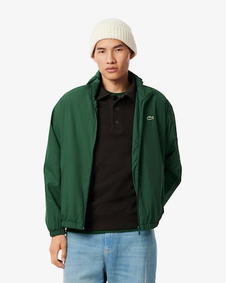 Water-Repellent Hooded Track Jacket