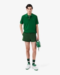 Runway Trim Accent Wool Shorts