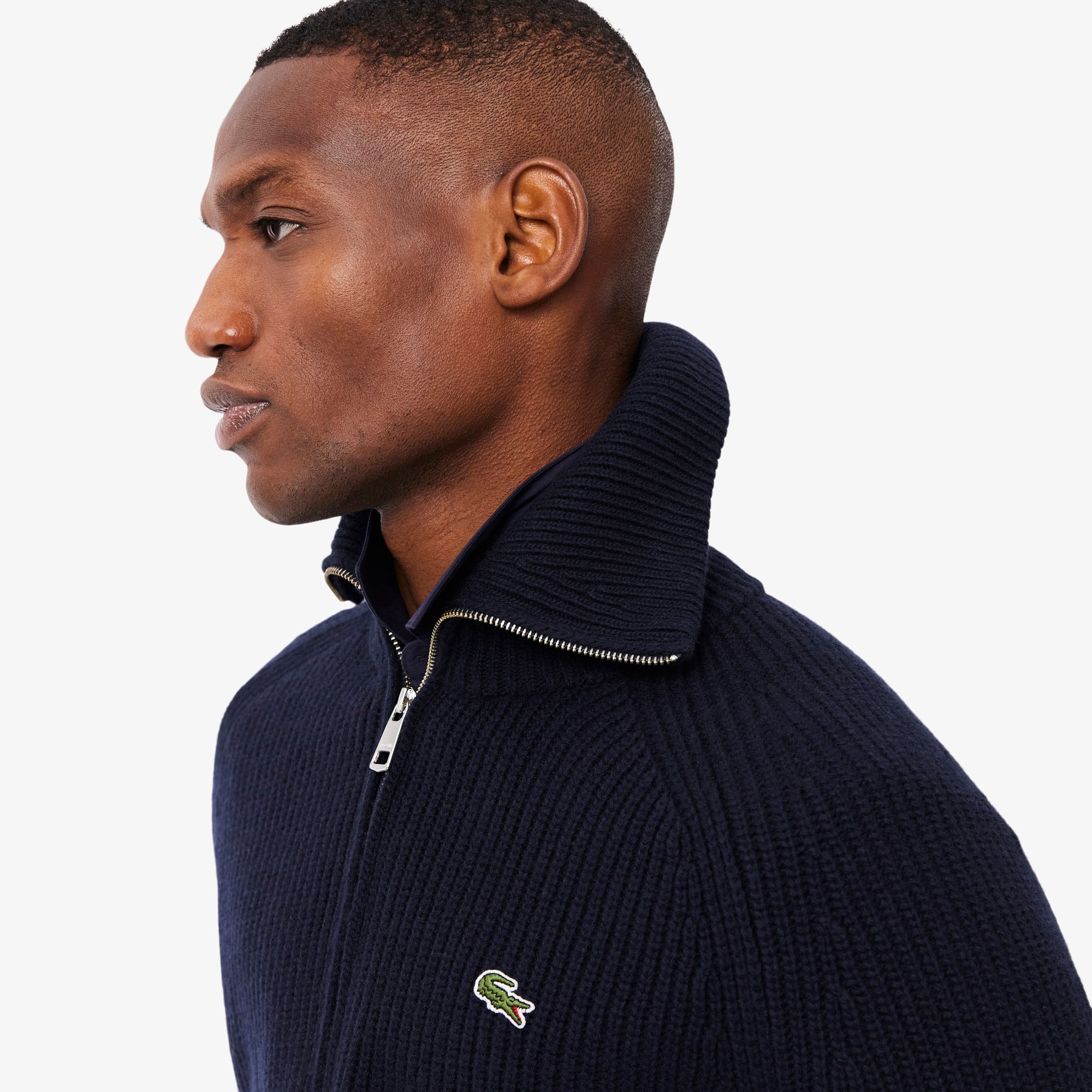 Wool High Neck Zipped Sweater - Men's Knitwear - New In 2026 | Lacoste