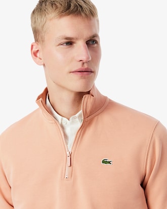 High Neck Zipped Fleece Sweatshirt