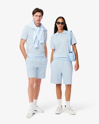 Printed cotton fleece shorts