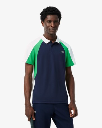 Colour-Block Printed Tennis Polo Shirt