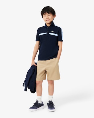 Colour-Block Petit Piqu&eacute; Polo Shirt