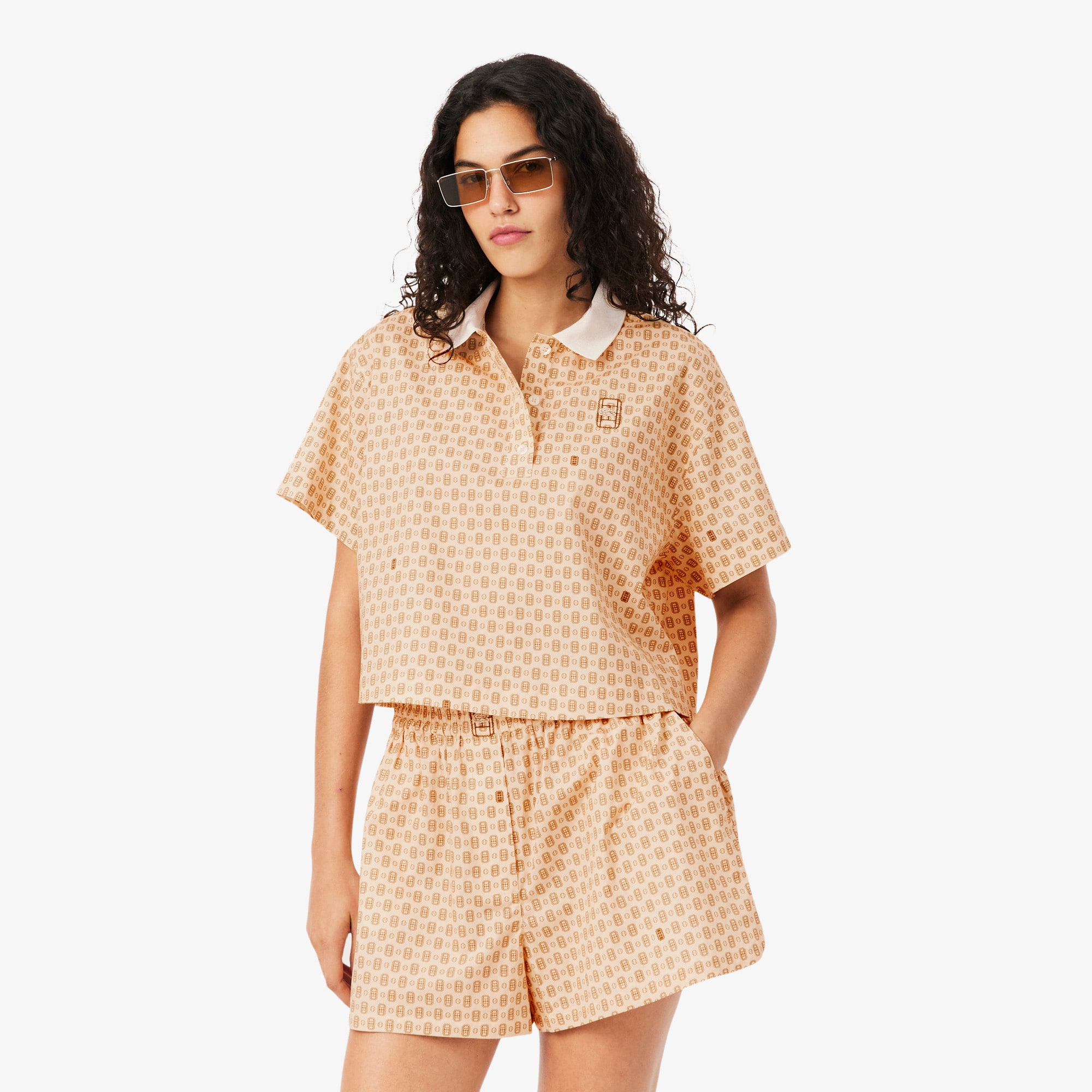 Oversized Tennis Print Polo - Women's Shirts & Tops - New In 2026