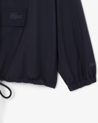 Oversized Wool Blend Popover Jacket