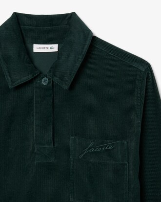 Oversized Velvet Polo Dress