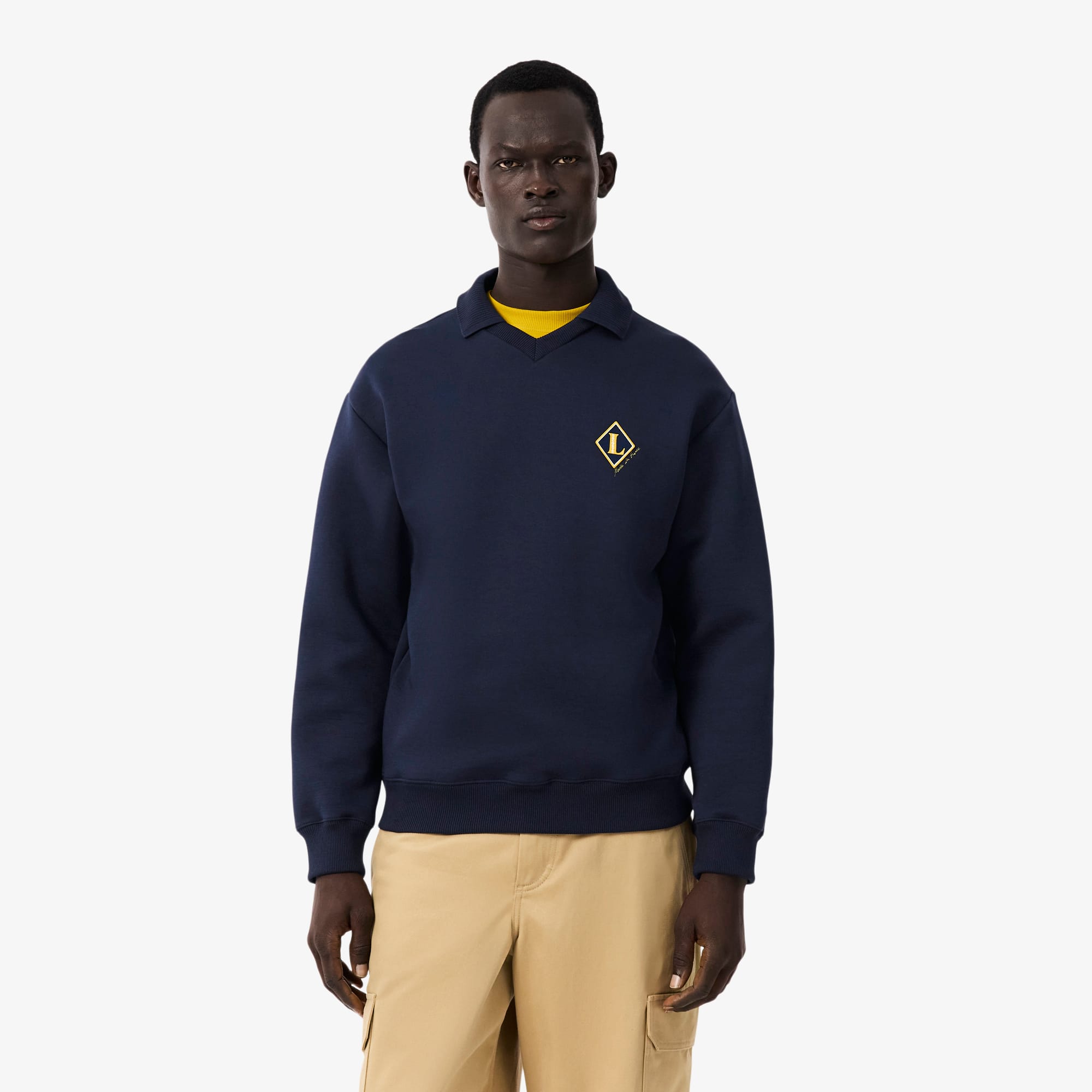 French Made Badge Accent Sweatshirt - Men's Sweatshirts - New In