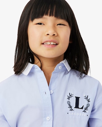 Embroidered Badge Poplin Shirt