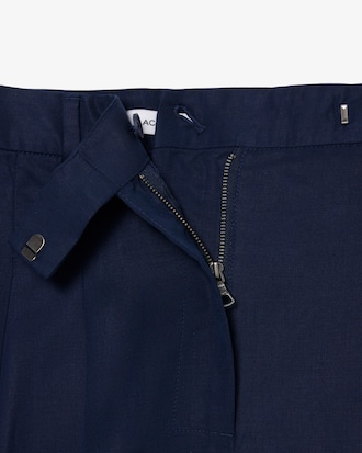 Oversized Fluid Linen Blend Bermuda Shorts