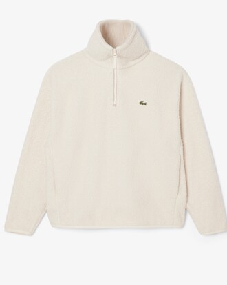High Zipped Neck Polar Fleece Sweatshirt