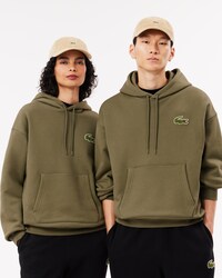Loose Fit Badge Accent Hoodie