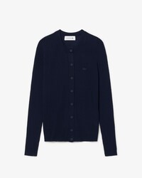 Rib Knit Merino Wool Cardigan