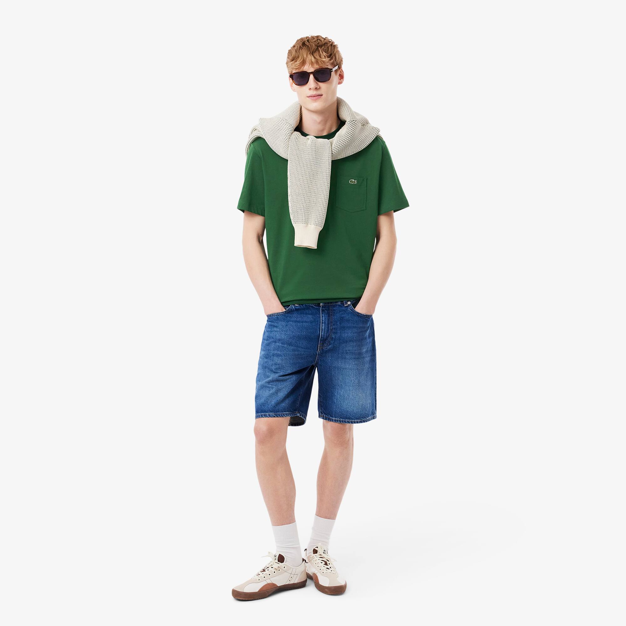 Lacoste｜ (Cotton T-shirt With Breast Pocket (TH2827-132 Cotton T-shirt with Breast Pocket - Men's t-shirts - New In