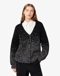 Metallic Ombr&eacute; Jacquard Cardigan