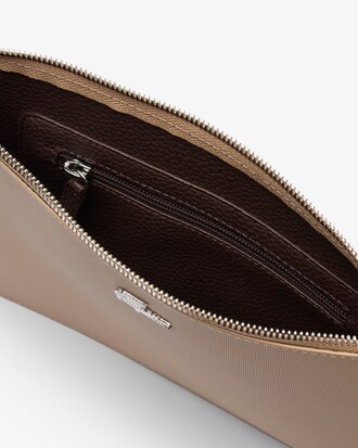 Anna Coated Piqu&eacute; Canvas Pouch