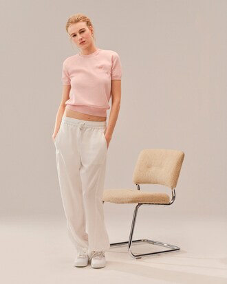 Short Sleeved 3D Knit Sweater