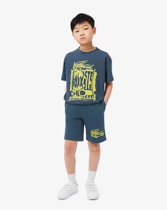 Print Fleece Shorts