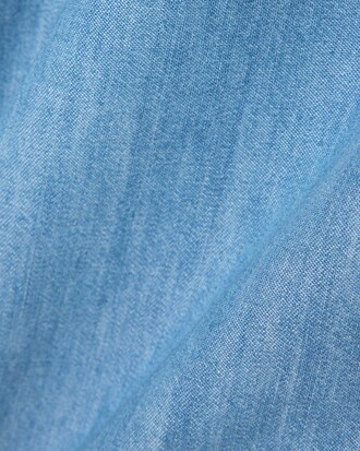 Relaxed Fit Open Neck Denim Shirt