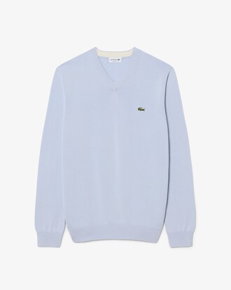 Monochrome Cotton V-neck Sweater