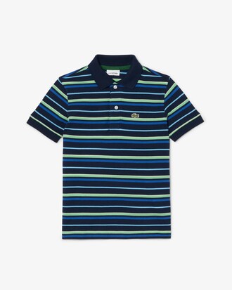Contrast Stripe Petit Piqu&eacute; Polo Shirt