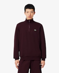 High Neck Zipped Fleece Sweatshirt