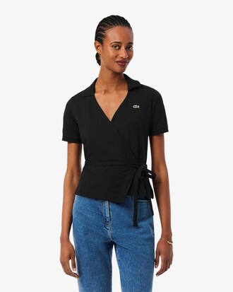 Stretch Mini Piqu&eacute; Wrap Polo Shirt